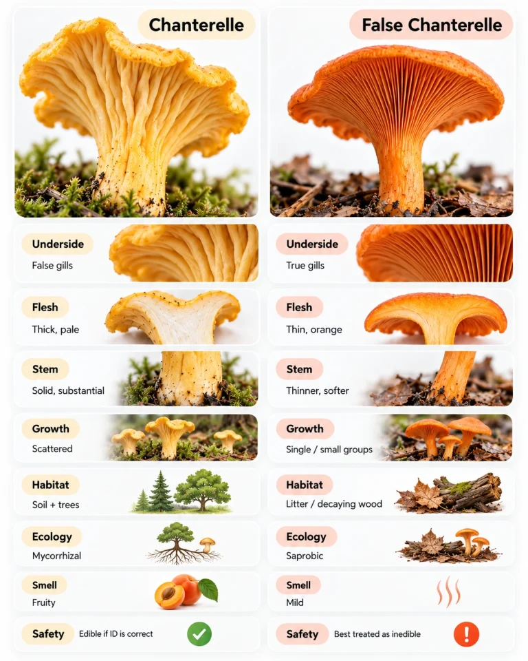 Chanterelle vs False Chanterelle: How to Tell Them Apart