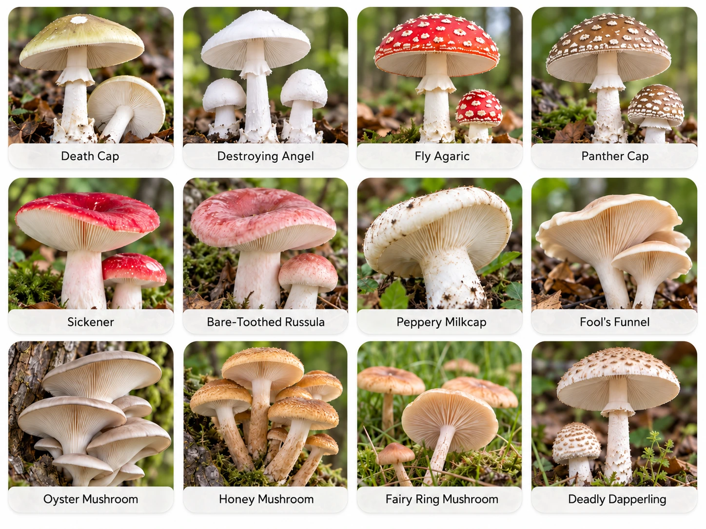 Mushrooms With White Gills: 12 Common Species to Know