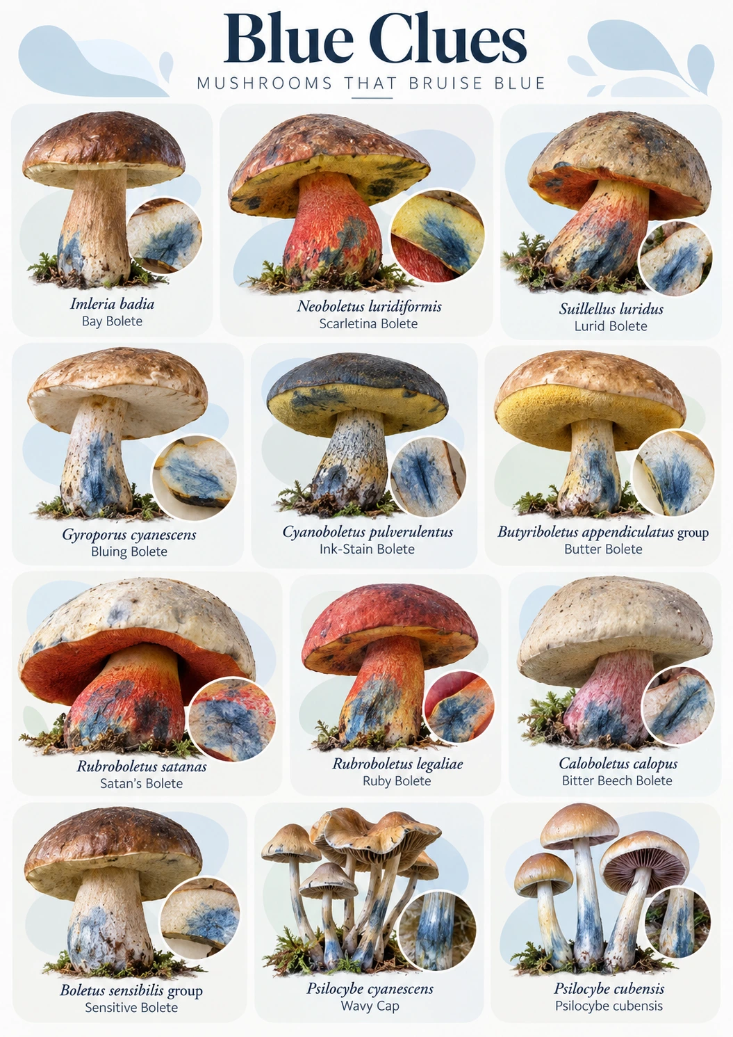 Into the Blue: Mushrooms That Bruise Blue