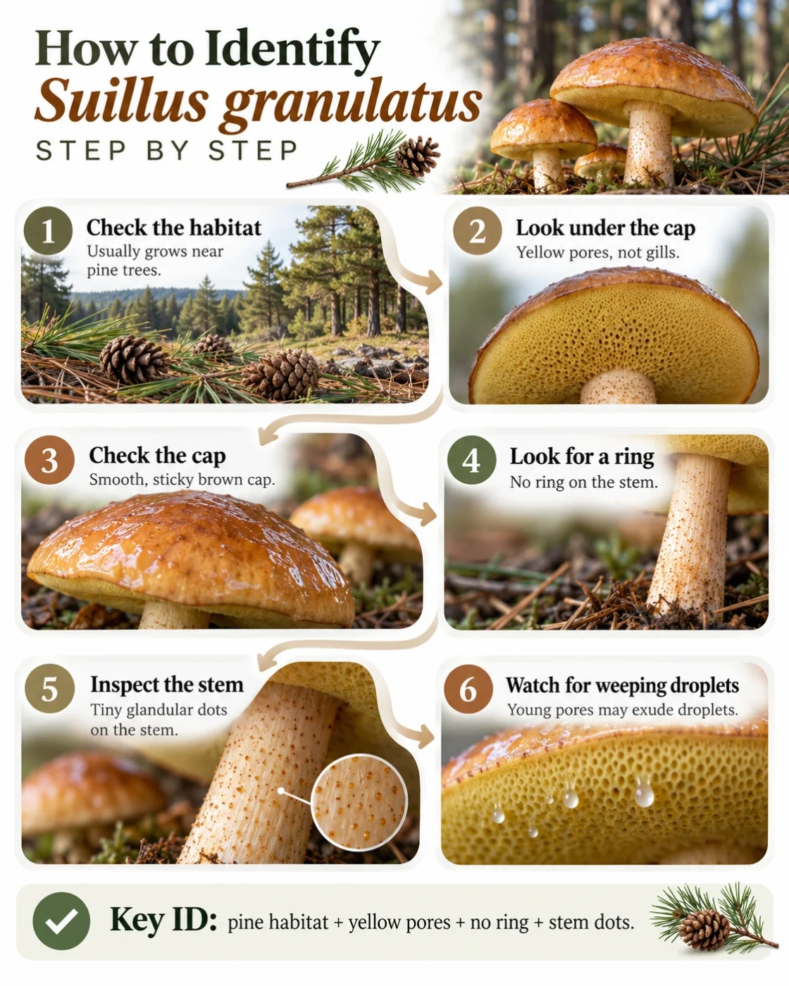 Suillus granulatus: Weeping Bolete Identification & Look-Alikes
