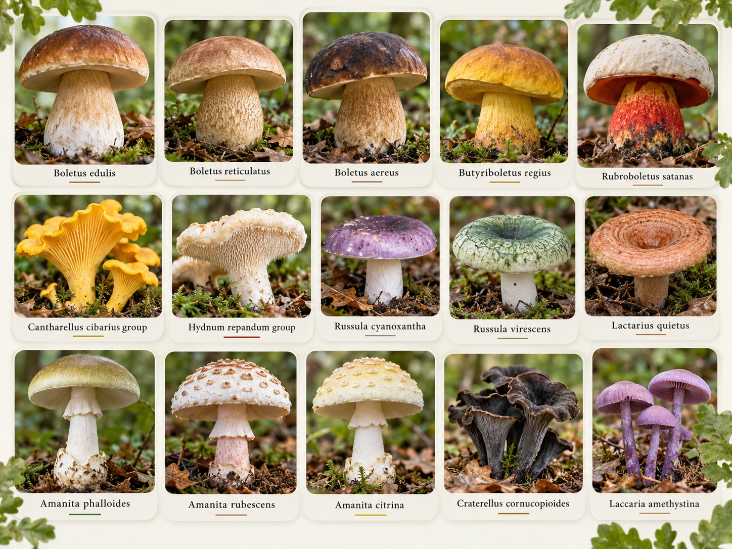 Mushrooms Growing Under Oak Trees: 15 Common Species