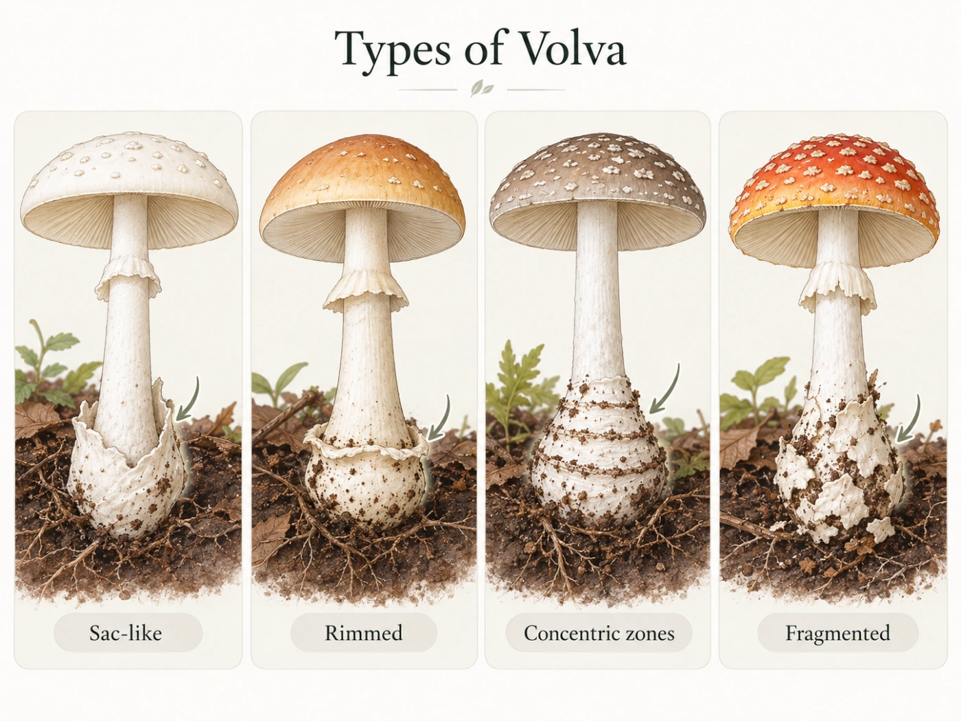 Mushrooms With a Volva: Why the Stem Base Matters